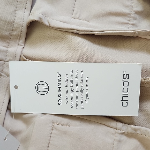 NWT Chico's Women's So Slimming Ankle Beige/Sand Dress Pants, Size 12 R - Picture 11 of 13